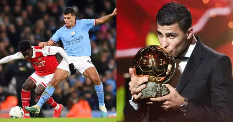 manchester city midfielder rodri wins the ballon d’or 2024 vinicius jr second