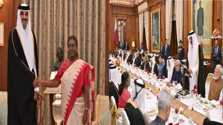 India-Qatar: राष्ट्रपति मुर्मू के रात्रि भोज में पहुंचे कतर के अमीर शेख, जानें भारत के लिए क्या-क्या कहा? | India-Qatar: Emir Sheikh of Qatar arrived at President Murmu’s dinner, know what he said for India?