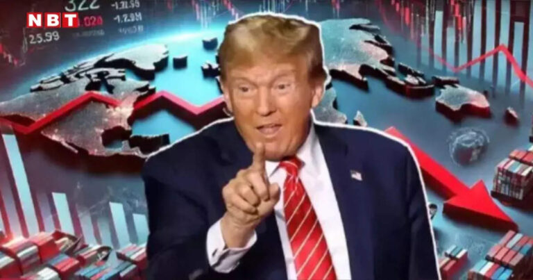 Trump Tariff Impact On India,ट्रंप के टैरिफ से कहीं खुशी, कहीं गम… मार्केट में गिरावट तो वहीं बढ़ गई सोने की कीमत, कच्चा तेल हुआ सस्ता – trade war impact on india sensex and nifty falls brent crude oil price drop gold surges