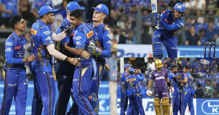 first win for mumbai indians in ipl 2025 thrashed kolkata knight riders mi vs kkr highlights ashwani kumar
