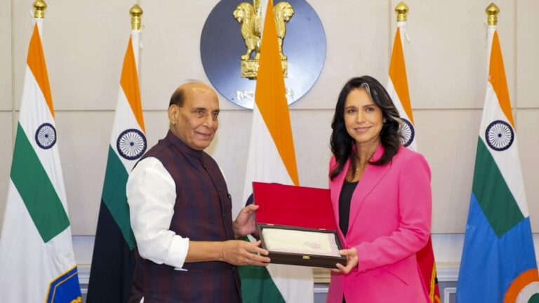 खालिस्तानी संगठन SFJ की खटिया खड़ी करेगा अमेरिका? राजनाथ सिंह ने जानें गबार्ड से क्या-क्या कहा? | Tulsi Gabbard Rajnath Singh Meeting over Discuss Khalistani Organization SFJ Gurpatwant Singh Pannu News Update