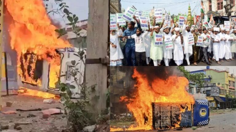Murshidabad Violence,मुर्शिदाबाद में वक्फ बिल के खिलाफ हिंसक प्रदर्शन, आगजनी, तोड़फोड़ और जमकर उपद्रव, पुलिसवालों समेत कई घायल – murshidabad violence during new waqf bill protest bjp attacks tmc mamata banerjee