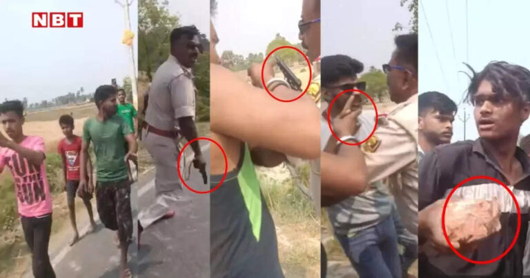 Live Video Of Attack On Bihar Police,छपरा: ऐ रुक, रुक, रुक…बीच रोड पर बिहार पुलिस को दौड़ाया, VIDEO में देखें जान बचाने के लिए कैसे करनी पड़ी फायरिंग – chhapra amnour mob chased police they had to fire in air to save lives watch video