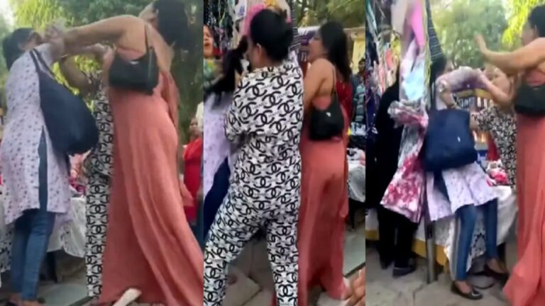 ‘एक कुर्ता, दो दीवानी’, सरोजिनी मार्केट में शॉपिंग वॉर का Video वायरल, दो महिलाओं में जबरदस्त हाथापाई | Delhi Sarojini Market Fight Video Viral on social media women fight in Sarojini Market news in hindi