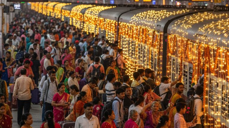 Indian Railways: छठ पर रेलवे ने की बड़ी तैयारी! चला रहा 1,500 स्पेशल ट्रेन, अभी चेक कर लें रूट | Indian Railways to Run 1500 Special Trains After Diwali for Chhath Puja Rush, Check Details