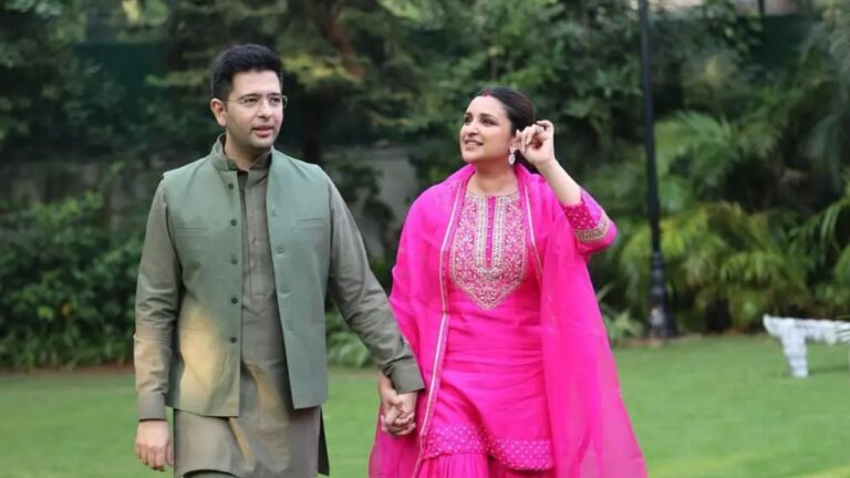 परिणीति चोपड़ा और राघव चड्ढा के घर गूंजी किलकारी, दिवाली के पहले घर में आया नन्हा मेहमान | Parineeti Chopra and Raghav Chadha will soon have a baby in their home; the actress has arrived in Delhi for the delivery.