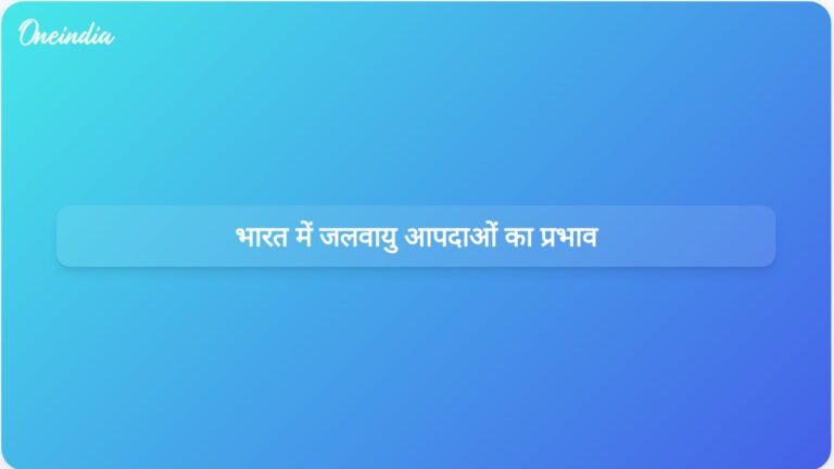 भारत में जलवायु आपदाएँ: 1995 से अब तक 80,000 से ज़्यादा जानें गईं और 1.3 अरब लोग प्रभावित हुए | भारत में जलवायु आपदाएँ: 1995 से अब तक 80,000 जानें गईं