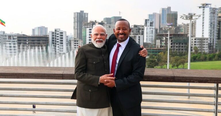 प्रधानमंत्री मोदी को इथियोपिया में निशान ग्रेट ऑनर सम्मान मिला