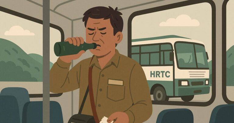 हिमाचल प्रदेशः ड्यूटी के दौरान शराब पीकर टिकट काटना भूला HRTC बस का कंडक्टर सस्पेंड, फ्लाइंग टीम को देखकर भागा