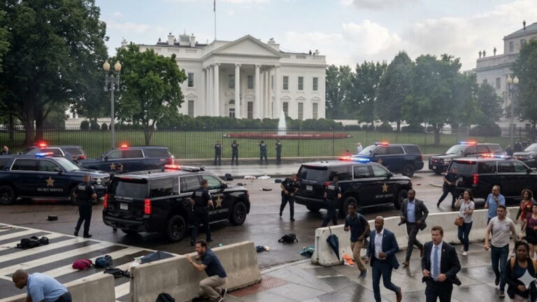 Trump के व्हाइट हाउस के पास हुई फायरिंग? हाई अलर्ट हुईं सुरक्षा एजेंसियां, किसने चलाई गोलियां? | Shooting near White House in Washington DC, police closed several blocks