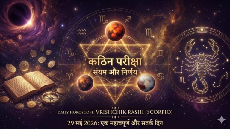 a day of caution for scorpio success through patience and wisdom aaj ka Vrishchik rashifal 29 may 2026