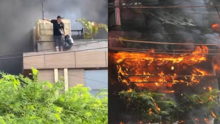 Delhi malviya nagar hotel fire videos: होटल से निकलती लपटें, छतों से कूदते लोग, दिल दहला देंगे मालवीय नगर होटल के अग्निकांड के ये वीडियो