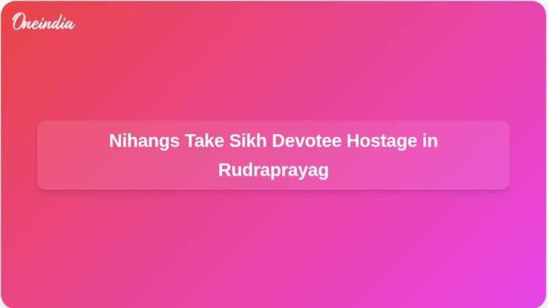 Nihangs Storm Gurdwara in Rudraprayag, Taking Sikh Devotee Hostage on Roof | Nihangs Storm Gurdwara in Rudraprayag, Take Sikh Devotee Hostage