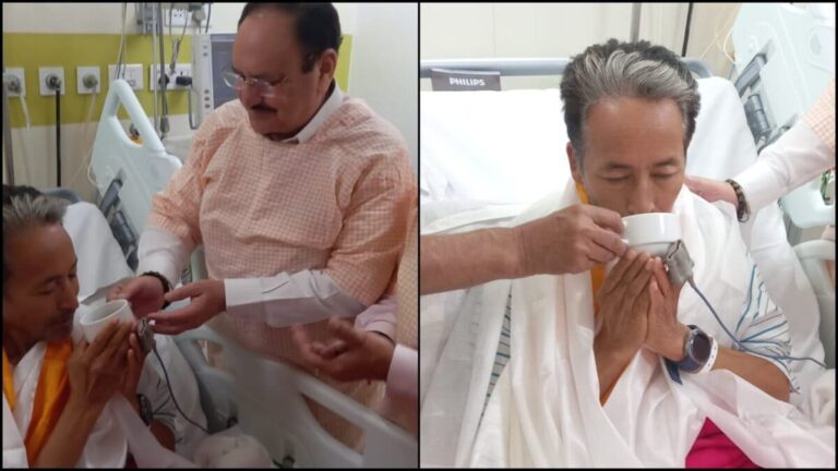 Sonam Wangchuk Breaks Fast | सोनम वांगचुक ने खत्म किया अपना अनशन, अस्पताल पहुंच केंद्रीय मंत्रियों ने पिलाया जूस