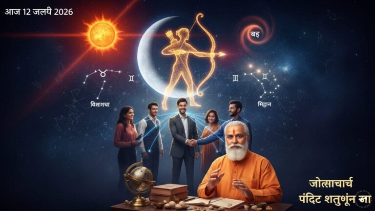aaj ka Dhanu rashifal 12 july 2026 Sagittarius horoscope in hindi new contacts love distances will end