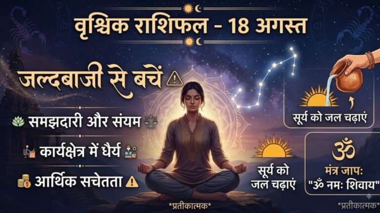 Aaj ka Vrishchik Rashifal 18 August: वृश्चिक राशि वाले आज न करें ये 2 गलतियां, संवर जाएंगे सारे काम