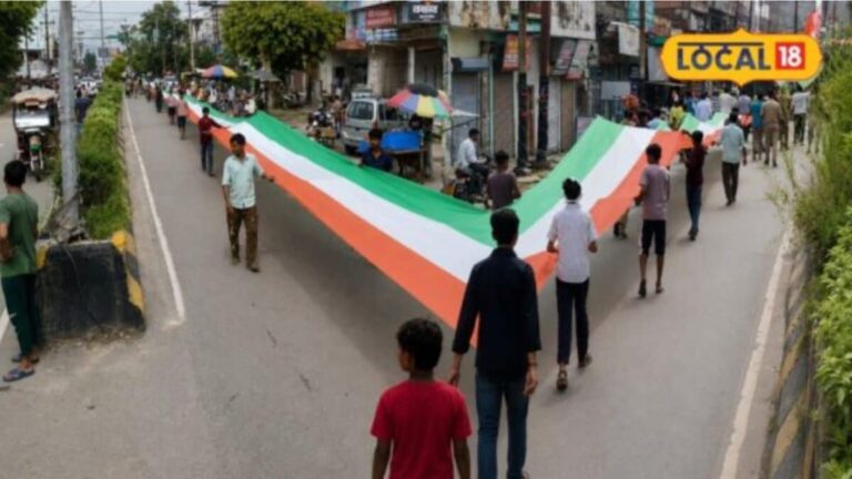 सहारनपुर में स्वतंत्रता दिवस पर बना नया रिकॉर्ड, 3280 फीट लंबे तिरंगे के साथ 10 KM की महा-यात्रा, देखते रह गए लोग