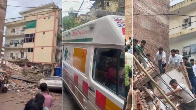 Satya Niketan Building Collapse Live Updates। Delhi building collapse। Satya Niketan rescue operation। दिल्ली में गिरी बिल्डिंग, मौके पर सीएम रेखा
