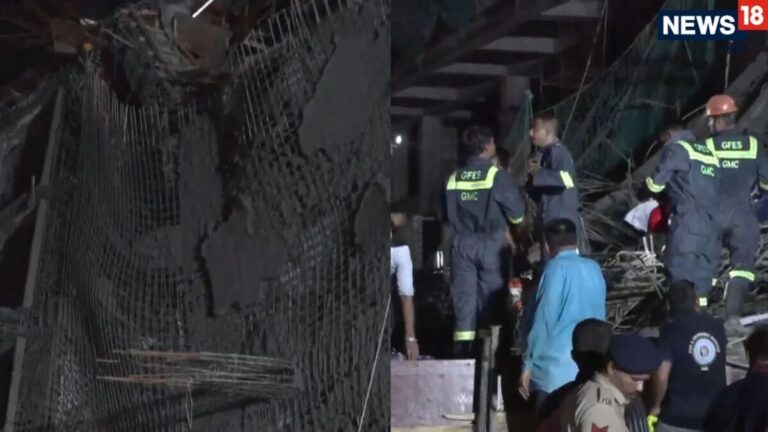 Gandhinagar Building Collapse | Gujarat News | गांधीनगर में बड़ा हादसा, निर्माणाधीन इमारत का स्लैब और क्रेन गिरा, 10 से 15 लोगों के दबने की आशंका