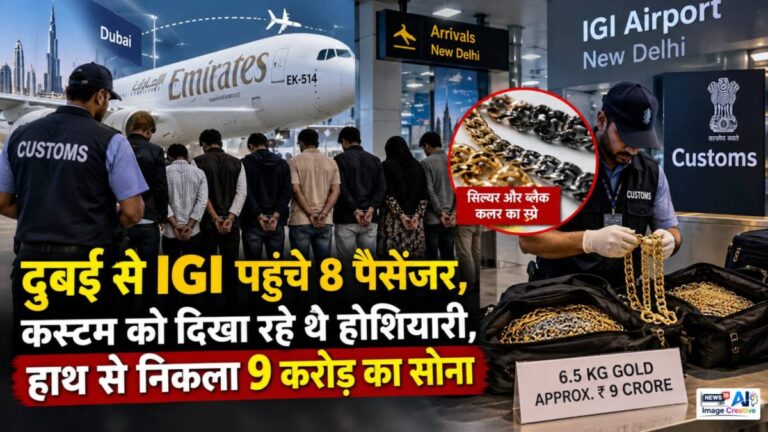 दुबई से आईजीआई एयरपोर्ट पहुंचे थे 8 पैसेंजर, कस्टम से दिखा रहे थे होशियारी, हाथ से निकला ₹9 करोड़ का सोना