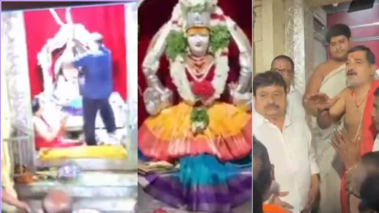 दिलसुखनगर मंदिर में घुसकर तोड़फोड़, संतोषी माता की प्रतिमा पर लाठी से वार, हिरासत में आरोपी मोहम्मद अंसारी, भारी हंगामा