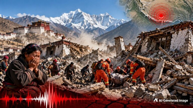 Tibet Earthquake: तिब्बत में 7 तीव्रता का भूकंप, 10 KM गहराई पर था केंद्र, नेपाल में फिर बढ़ने वाला खतरा? | Tibet Earthquake: 7.0 Magnitude Quake at 10 KM Depth After Nepal Floods, Is More Danger Ahead?